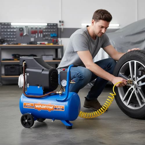 Compresor 24 Lt 2hp Wadfow Wap3a24 Azul 50 Hz X 60 Hz Monofásica