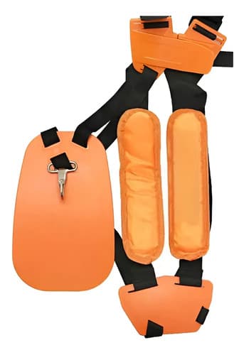 Arnés Doble Profesional Para Desbrozadora Orilladora Color Naranja Claro