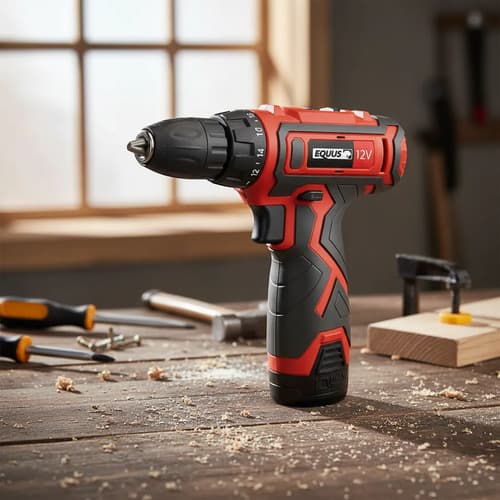 Taladro Atornillador Inalámbrico Equus 12v 13201s Rojo