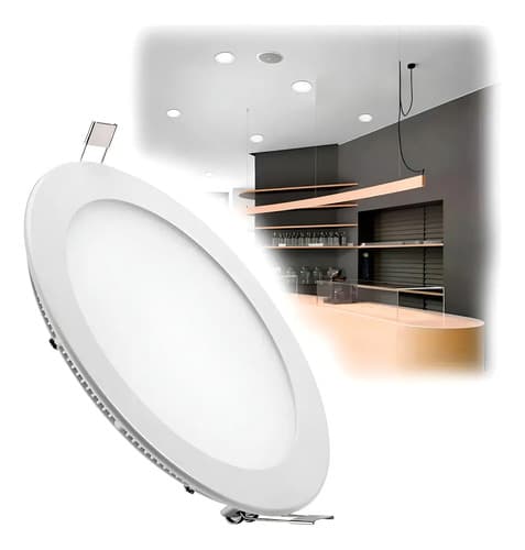 Plafón Led Embutido Dense 12w 6000k Luz Fría Aluminio Techo