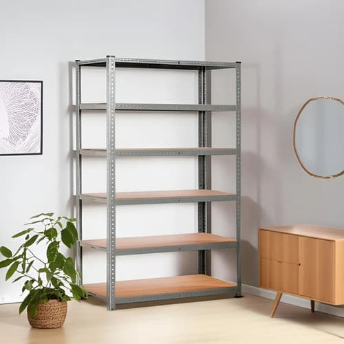 Estanteria Metalica Encastrable 5 Estantes 90x40x180 Cm Color Plateado