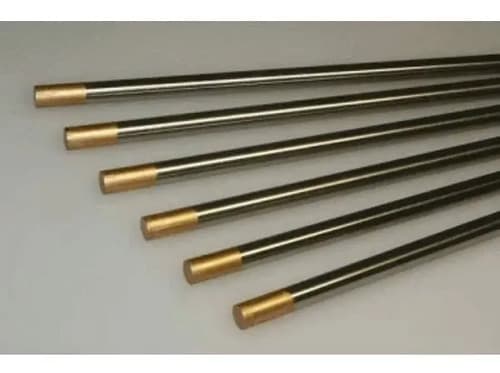 Electrodo De Tungsteno Con Punta Dorada Y Latanio De 2,4 Mm, 10 Piezas