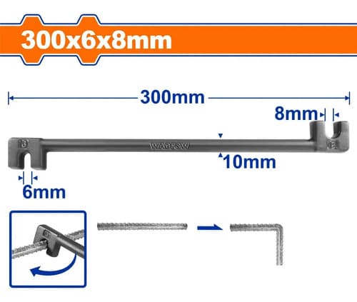 Grinfa Barra Dobladora De Metal 6x8mm 300mm Wqb3330