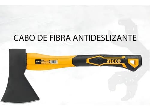 Hacha De Mano Ingco De 600g Con Mango De Fibra De Vidrio