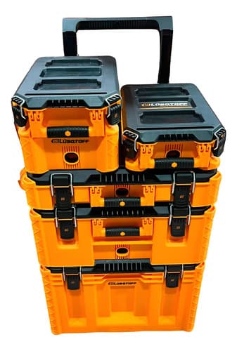 Caja Herramientas Carro Apilable Lusqtoff Naranja Naranja