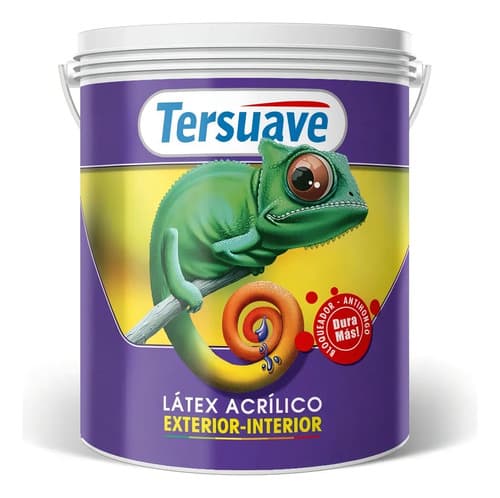 Pintura Acrílica Tersuave Blanco Mate Exterior Interior Lavable Antihongos 4l