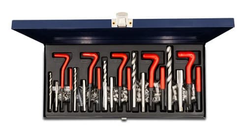 Kit Reparador Roscas Insertos Machos Mechas Bremen® 6655 Rojo