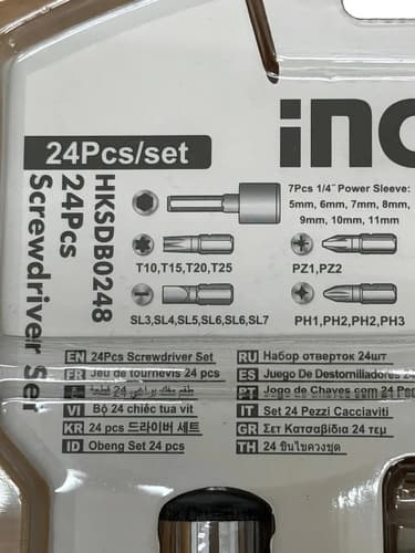 Destornillador Juego 24pcs C Puntas Intercambiables Ingco Ma