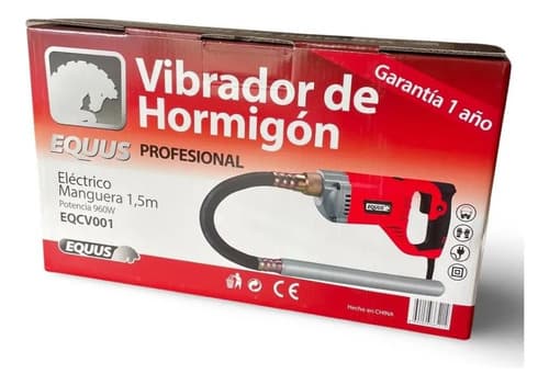 Vibrador Hormigón Equus 960w Motor Chino 1.5m