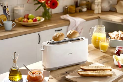 Philips Hd2590/00 Tostadora Pan Frances Y Lactal 7 Niveles Color Blanco