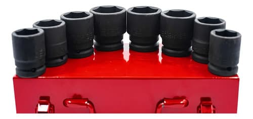 Juego Dados Impacto Tushop 3/4 Pulgadas 26-38mm 8 Piezas Acero