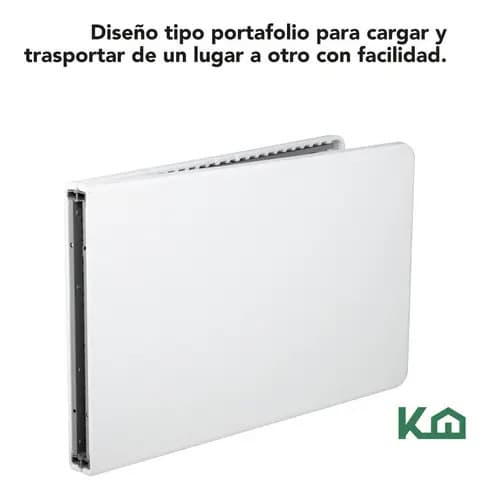 Mesa Plegable 1.80 Mts Portatil Portafolio Eventos Jardin Color Blanco