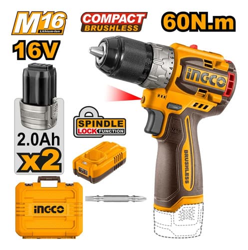 Ingco Llave De Impacto Inalámbrica 4w Naranja Csdli0403 Amarillo 50hz/60hz
