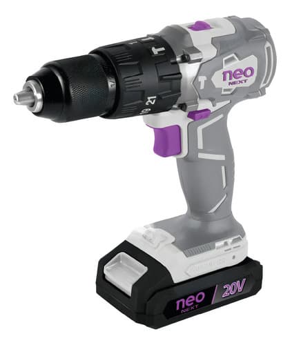 Taladro Percutor Brushless 13mm Bateria 2a Gris