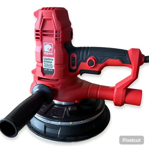 Equus Jhs-180dl Rojo Lijadora Orbital Mango Corto Con Aspiradora 710w 180mm Frecuencia 50