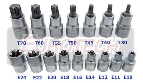 Puntas Y Dados Torx - Macho Hembra - Encastre 1/2 | Eurotech
