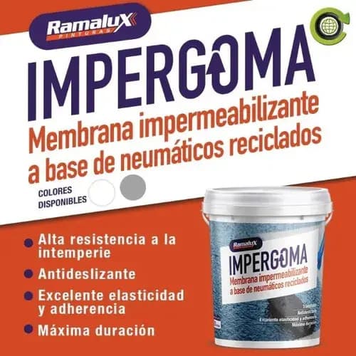 Membrana Impergoma A Base Neumáticos Reciclados. 20k