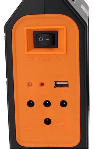 Linterna Frontal Led Purare Technologic Con Panel Solar Y Radio Mp3, Para Camping Blanco