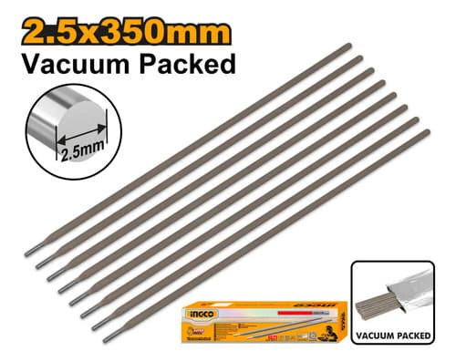 Electrodo 2.5mm E6013 Caja X 5kg Ingco Ercvc2121 Plateado