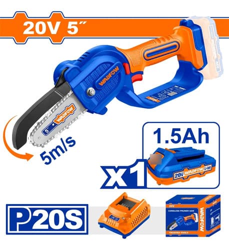 Mini Motosierra A Bateria 5  20v P20s C/1 Bat - Wclp552 Wadf Azul 50hz/60hz
