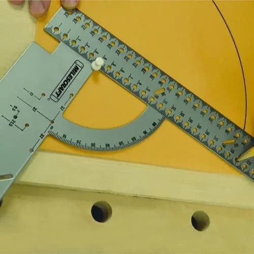 Escuadra De Precisión 300mm Carpintero Métrica Milescraft Plateado