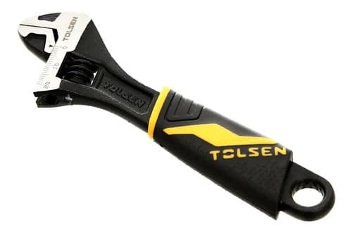 Llave Ajustable Mango Plastico 150 Mm 6 PuLG Tolsen 15308
