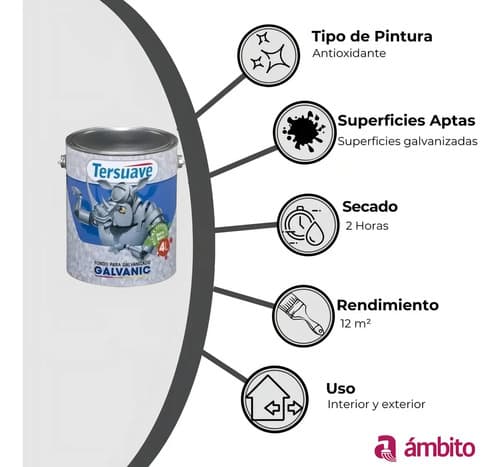 Fondo Galvanizado Galvanic Tersuave 1 Lts