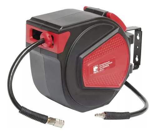 Manguera Con Carretel Retráctil Equus P/ Aire Comprimido 15m Rojo