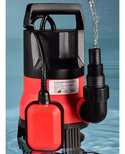 Bomba Sumergible Gaccoa 1hp 750w Drenaje Agua Sucia Caudal 12500l Rojo