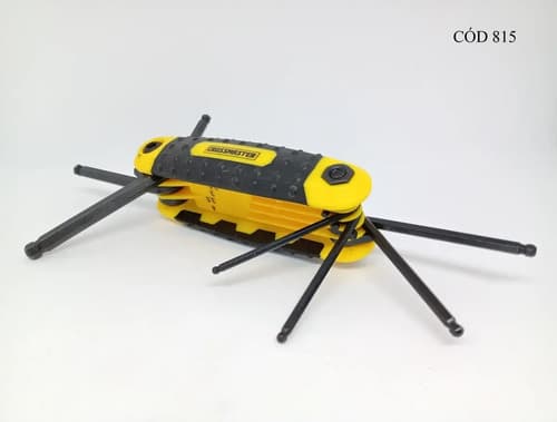 Juego De 9 Llaves Allen Hexagonales Plegables Metricas Cross