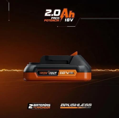 Atornillador De Impacto Lusqtoff 18 V Sin Carbones Lil260-9bk Color Negro
