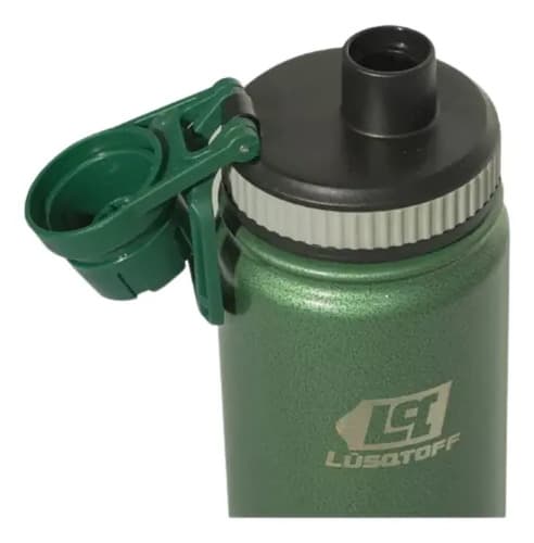 Botella Térmica Acero Inoxidable 750 Ml Calor Frio Lusqtoff Color Verde