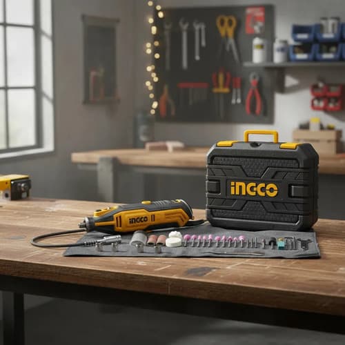 Mini Torno Ingco 130w Con 109 Accesorios + Maletín 130 W