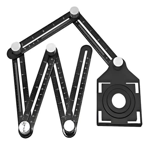 Regla Plegable Ajustable 6 Piezas Aluminio Wadfow Wsr5601 Negro