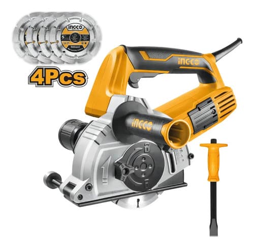Acanaladora 4 Discos 1500w 8500 Rpm Ingco Wlc15008 Amarillo 1500w