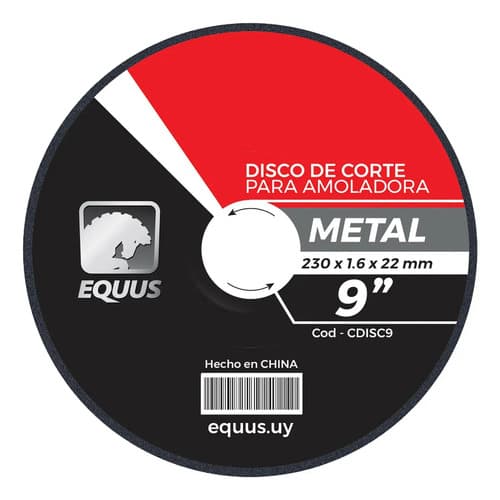 Discode Corte Equus Cdisc9x5 1.9mm X 1.6mm Color Negro Pack X 5 Unidades