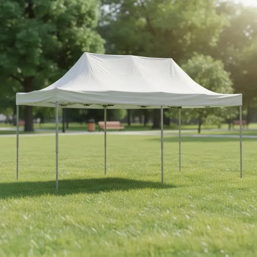 Gazebo Estructural Blanco De 3x6 M Impermeable 6 X 3