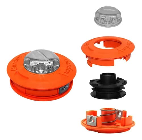 Cabezal Universal Automático Para Desmalezadora Con Punta De Aluminio Reforzado Naranja Claro