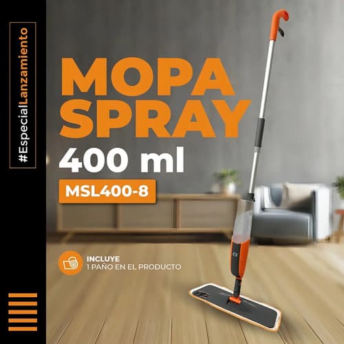Mopa Trapeador Spray 400cc Repuestos Lusqtoff Color Naranja