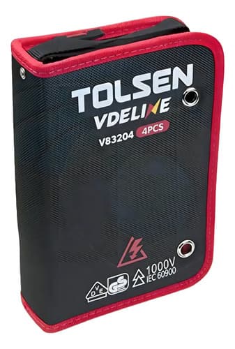 Alicates Aislados Tolsen 160mm 180mm 200mm Set 4 Piezas -sc