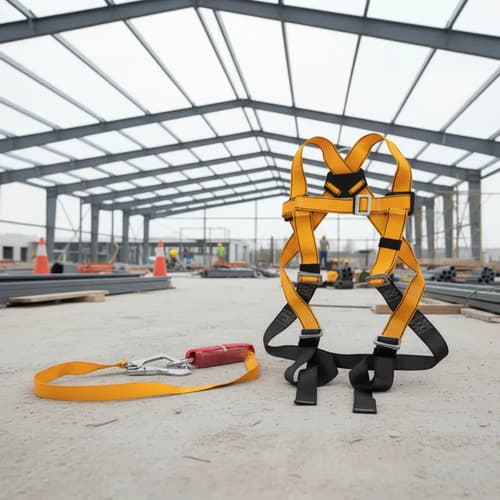 Arnés De Seguridad Con Correa De Absorción Energía Hoteche Naranja