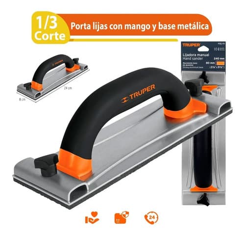 Fretacho Para Yeso 9'' Base Metal Ergonomica Truper Color Negro