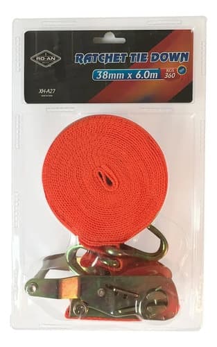 Correa De Amarre Poliester Ro-an Xh-a27 6m 360kg Auto Naranja