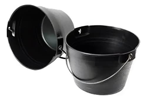 Balde Económico Reforzado Negro Ideal Para Obra Albañil Negro