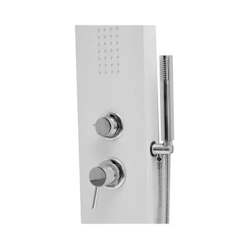 Columna De Ducha Sensi D'acqua 2 Jets Aluminio Mate Blanco