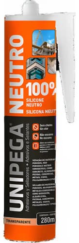 Silicona Neutra Unipega Blanco 280ml Vidrio Interior Exterior