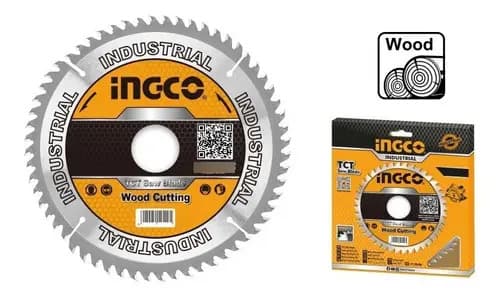 Disco De Corte Ingco Para Madera De 165 Mm Con 24 Dientes Gris