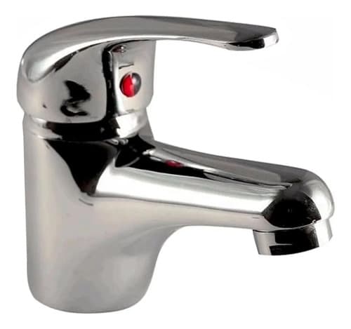 Monocomando Lavatorio Lat Mulata Canilla Baño Cocina Acabado Brillante Color Gris