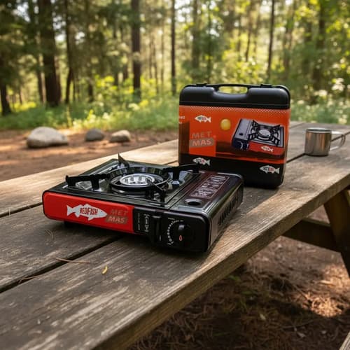 Anafe Camping Cocina Portatil A Gas Butano + Maletín 1 Marca