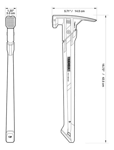 Martillo De Uña Con Iman 42cm Toughbuilt Anti-vibracion